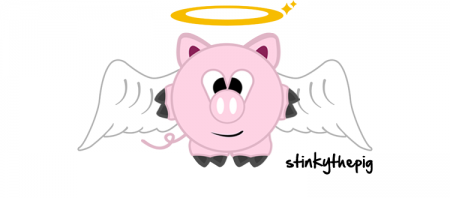 stinky angel 450x198 A Quick Update from the Stinky the Pig Team